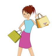 pretty girl at shopping N7