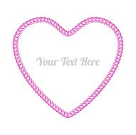 Double diamond pink metallic chain shaped in heart form