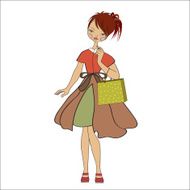 girl at shopping