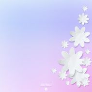 Abstract light background with flowers
