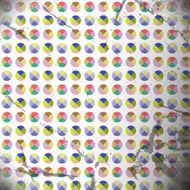 grunge seamless sector dots background on white