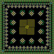 pattern on a black background