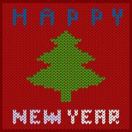 Red knitted fabric new year
