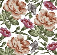 Flowers Vector Beautiful background with a flower ornament N2