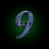 vector jeans letter