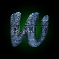 vector jeans letter N12