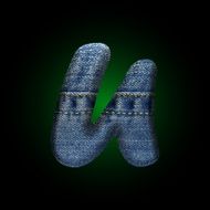 vector jeans letter N14
