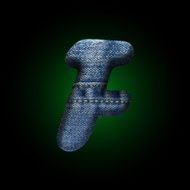 vector jeans letter N24