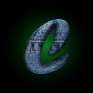 vector jeans letter N27