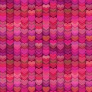 Abstract Hearts Background in Rich Shades of Pink
