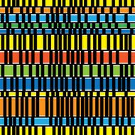 seamless pattern of multicolor geometric ornament