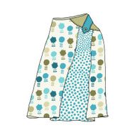 Illustration skirt with floral pattern