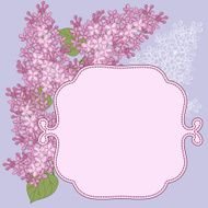 Vector background for design with flowers of lilac