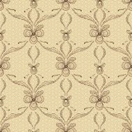 Old lace background ornamental flowers Vector texture N6