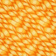 Orange abstract wavy hair seamless pattern
