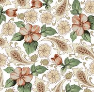 Flowers Vector Beautiful background with a flower ornament N5