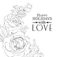 Hand drawn Roses N4