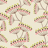 Vector background with hand drawn flowers N3