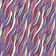 Seamless hand-drawn pattern with abstract waves