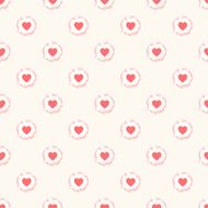 Seamless geometric cute pattern with hearts