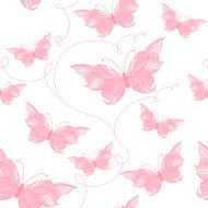 seamless pattern with butterflies N39