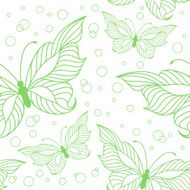 Seamless pattern with elegant butterflies