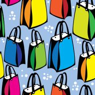 seamless pattern multicolor shopping paper bags