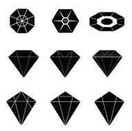 diamonds black vector illustration
