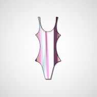 female swimsuit isolated on white background N50