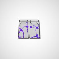 Abstract illustration on shorts N133