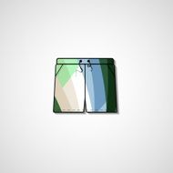 Abstract illustration on shorts N134