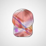 Abstract illustration on peaked cap N117