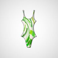 female swimsuit isolated on white background N53