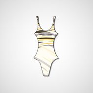 female swimsuit isolated on white background N54