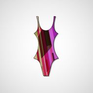 female swimsuit isolated on white background N55