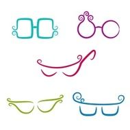 Set of vector glasses