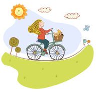 happy girl on bike N10
