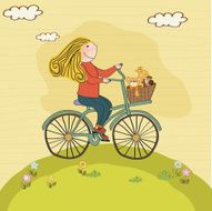 happy girl on bike N11
