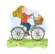 happy girl on bike N12
