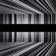 Abstract black and white warped stripes background