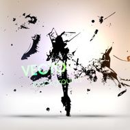 Abstract Ink Blot for Grunge Backgound N9