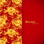 Red and gold floral background N2