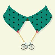 Hipster Collar with Chain Bicycle Accessory N2