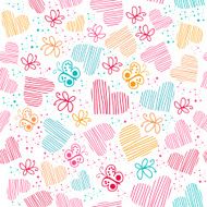 Romantic seamless pattern with hearts N104