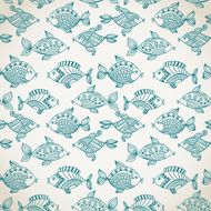 Fish pattern in abstract style N2