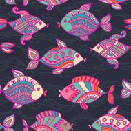 Fish pattern in abstract style N3