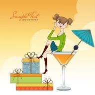 Glamorous birthday card