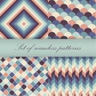 Set of seamless patterns Vector illustration