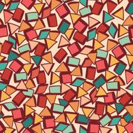 Seamless fabric texture with triangles grange mosaic