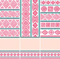 Beautiful vintage ornamental banners N3